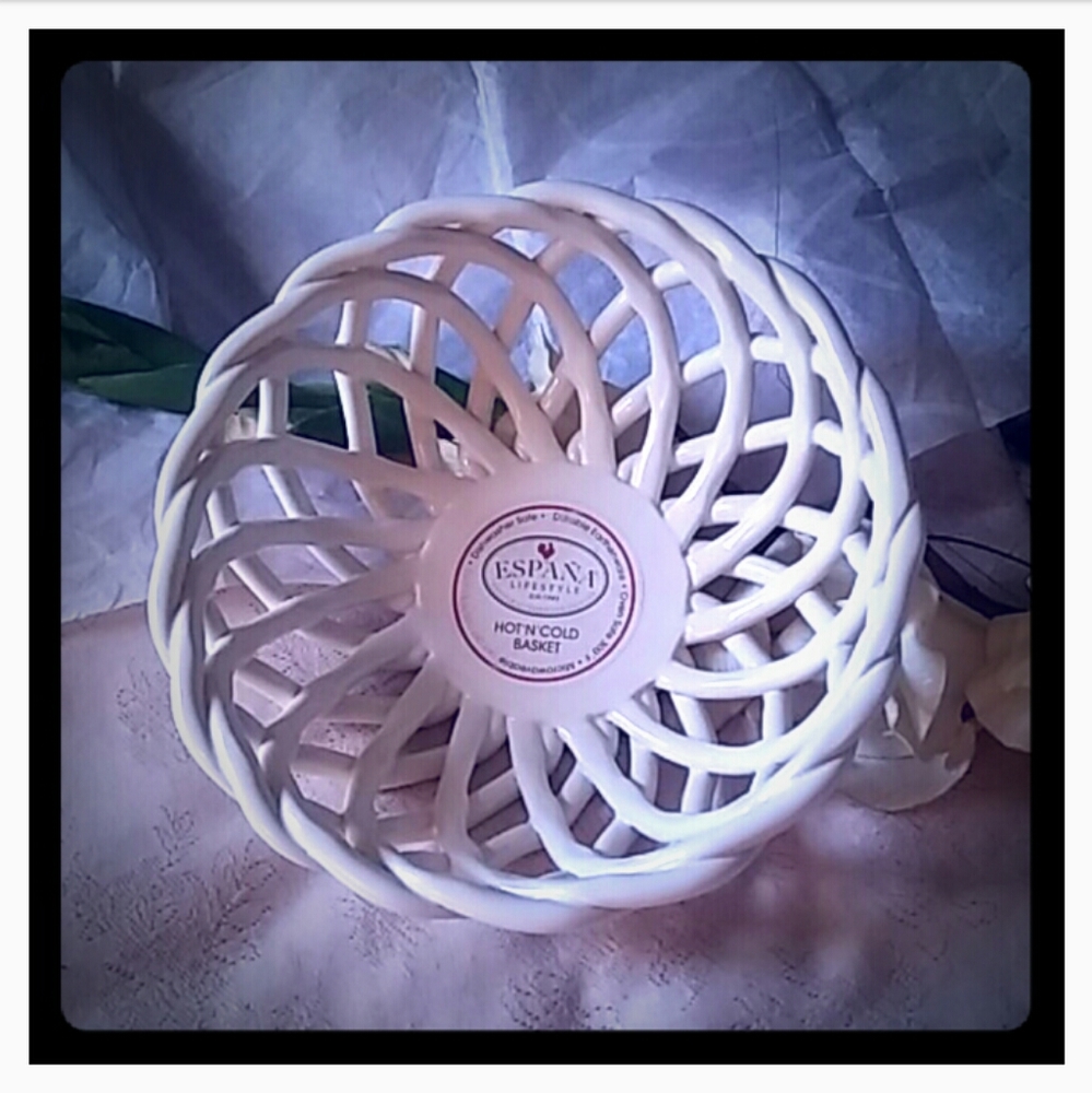 Espana Lifestyle Ceramic Open Weave Basket
